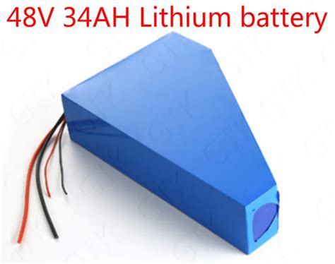 Ebike Battery 34Ah 48V Triangle Lithium Battery Pack Li Ion 18650 Cell