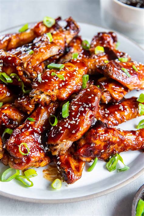 Sticky Asian Chicken Wings Valerie S Kitchen Karinokada