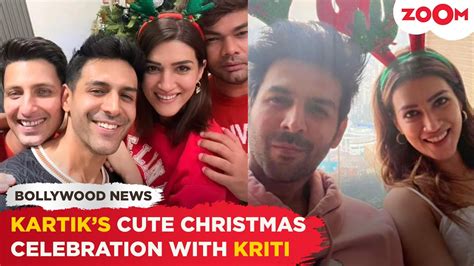 Kartik Aaryan Celebrates Christmas With Rumoured Gf Kriti Sanon Youtube