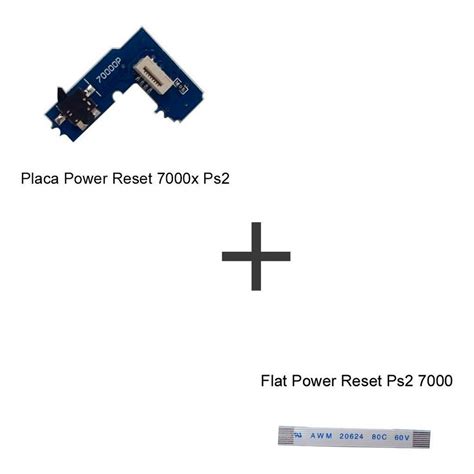 Kit Placa Reset Cabo Flat Ps2 7000x Power Botão Liga Desliga Shopee