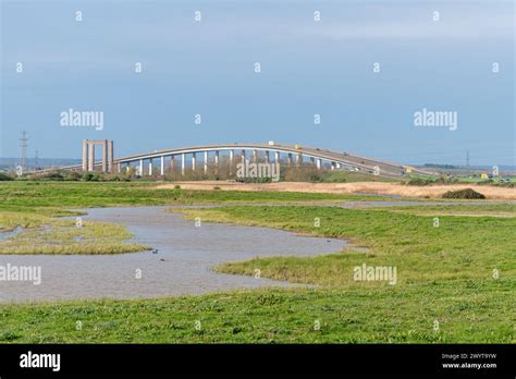 The Sheppey Crossing A Road Bridge Connecting The Isle Of Sheppey To