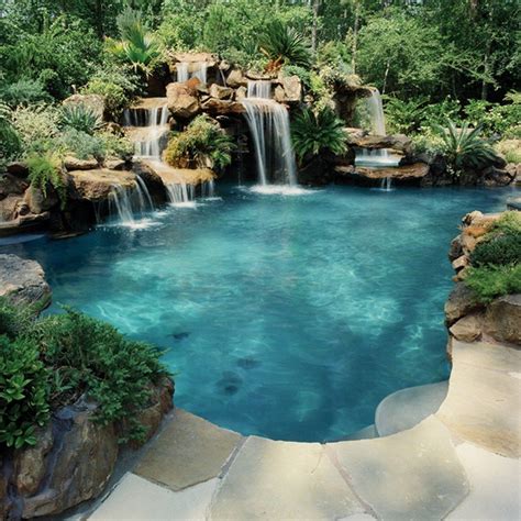 Waterfall Pool Pool Waterfall Cool Swimming Pools Amazing Swimming