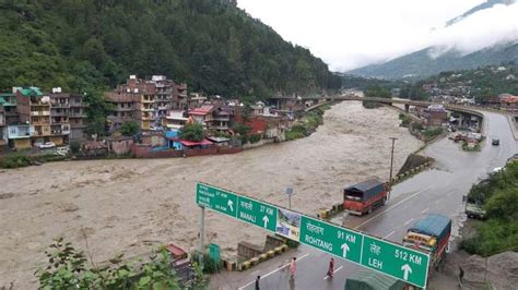 Himachal Pradesh Weather Update Flash Floods Batter Lahaul Spiti Over 150 People Stuck India