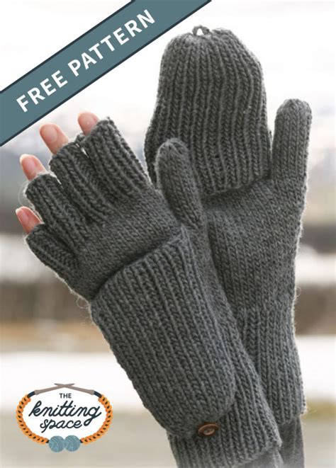 Practical Knitted Gloves With Flaps Free Knitting Pattern