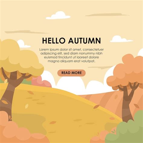 Premium Vector Hello Autumn Template Design Vector