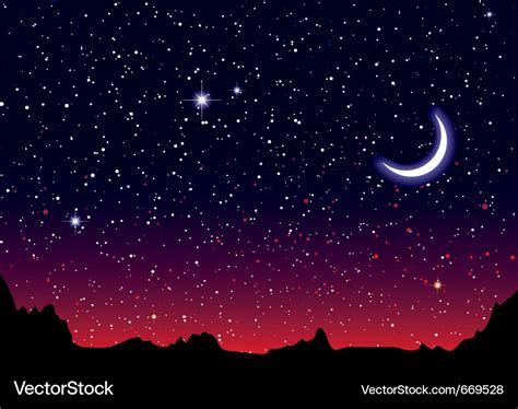 Red sky at night Royalty Free Vector Image - VectorStock