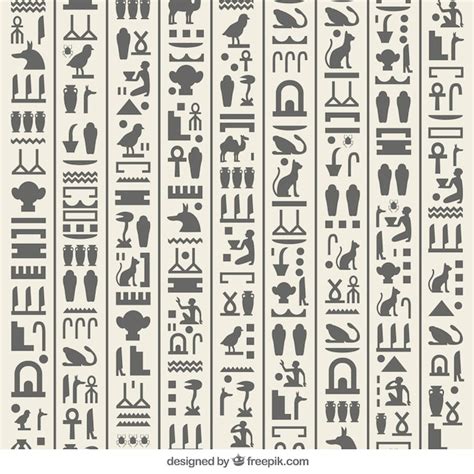 Egyptian Hieroglyphs Vector