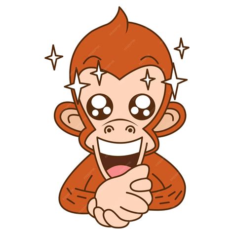 premium vector  poses  facial expressions  monkey