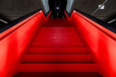 Treppe In Rot D Sseldorf Roswitha Antoniak Flickr