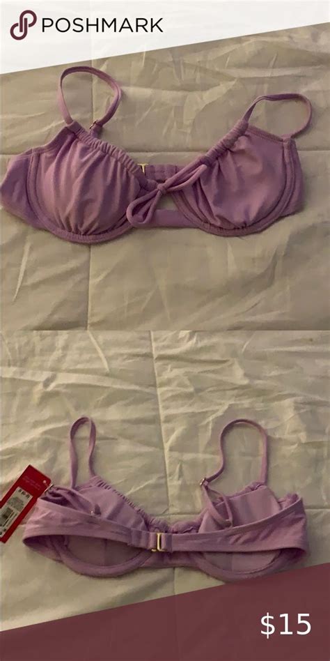 Purple Bikini Top Never Worn Target Swim Bikinis Purple Bikini