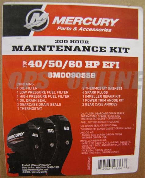 Mercury Hour Maintenance Kit Hp Efi Stroke Bf Ct