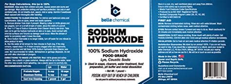 Sodium Hydroxide Pure Food Grade Caustic Soda Lye 1 Pound Jar Partea Drinks