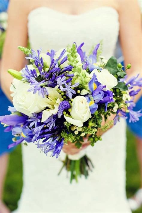 Blue Iris Wedding Bouquet