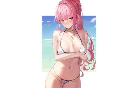 Wallpaper Girl Hot Sexy Sea Ocean Boobs Anime Water Pretty Big Boobs Babe Pretty Girl