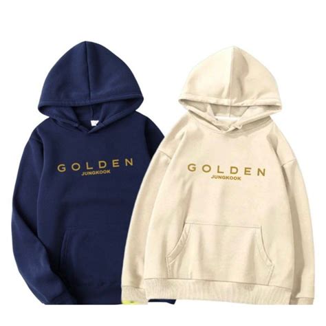 Jual Free Photocard Hoodie Sweater Jungkook Golden Premium Fleece