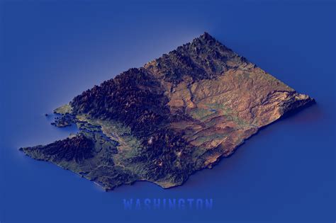 Washington State Shaded Relief Map By Maps On The Web