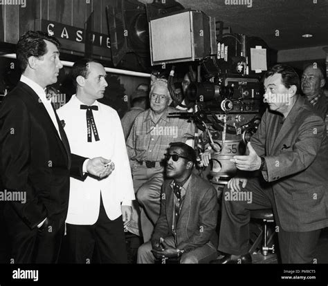 Dean Martin Joey Bishop Sammy Davis Jr And Director Lewis Milestone