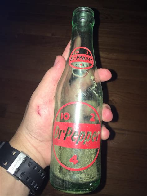 This old Dr.Pepper bottle I dug up from the creek behind my house : r ...