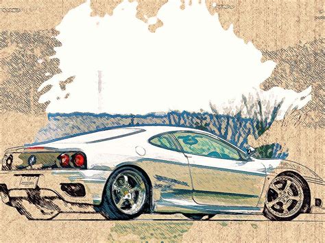 Vehicles Ferrari 360 Modena Drawing By Leonardo Lillian Pixels