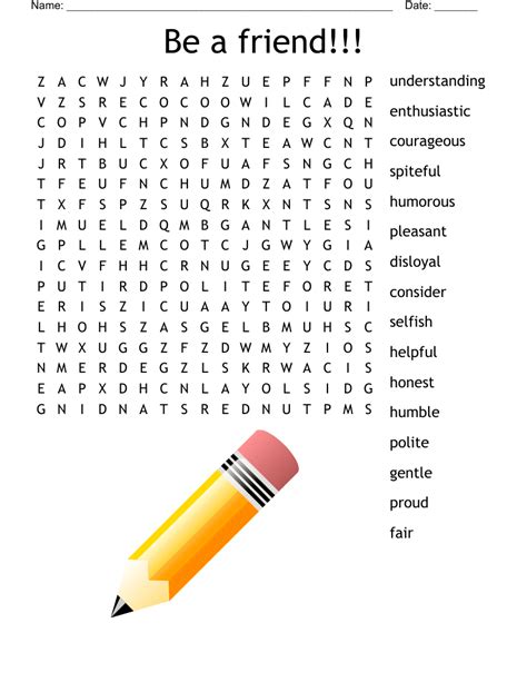 Positive Traits Word Search Wordmint