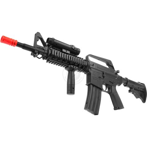 WellFire Airsoft M4 RIS Spring Rifle w/ Tactical Accessories | Airsoft Megastore