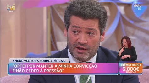 André Ventura «fui Mal Compreendido Em Relação Ao Que Disse Sobre A