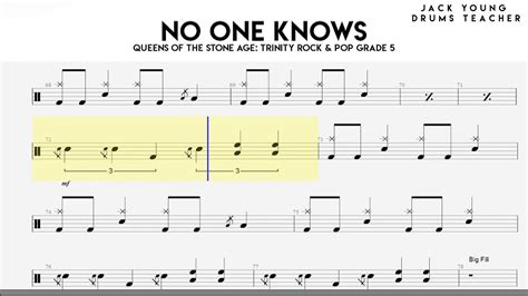 No One Knows Trinity Rock Pop Drums Grade Youtube