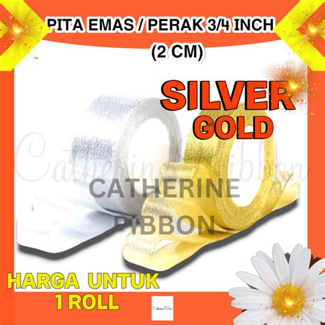 Jual Pita Emas Perak Inch Cm Shopee Indonesia