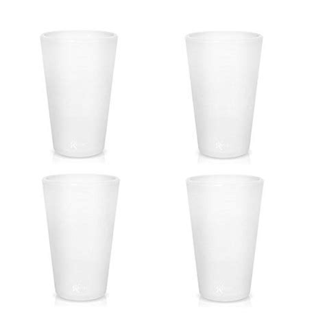 Silicone Pint Glasses Patented Unbreakable Pint Glass From Silipint Set Of 4 Frosted 16oz You