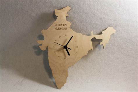 Custom Unique Bespoke India Shape Clock India Map Wooden - Etsy Ireland ...