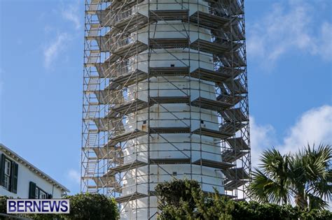 Photos Gibbs Hill Lighthouse Repairs Underway Bernews