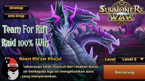 Summoners War Sky Arena Rift Raid Level 5 Team 100 Win Youtube