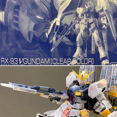 Review Rg Nu Gundam Clear Color Gundam Dynamic Poses Color