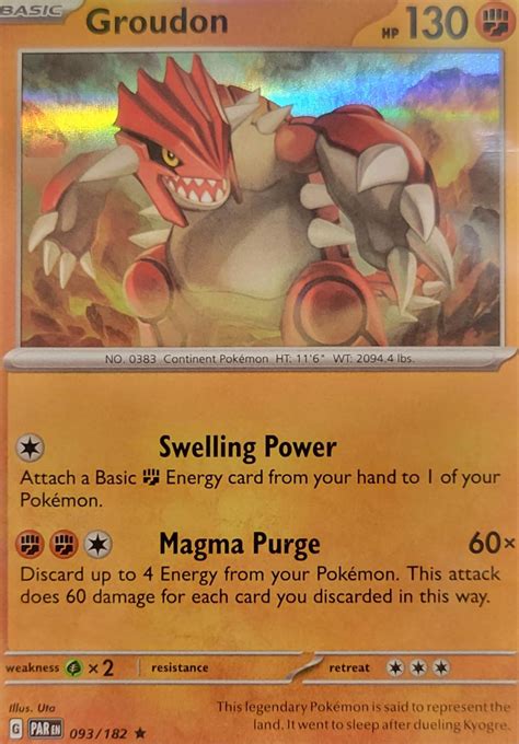 Groudon Holo 93 Prices Pokemon Paradox Rift Pokemon Cards