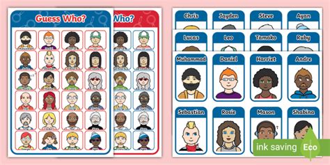 Free Printable Free Guess Who Game For Kids Twinkl Usa 52 Off