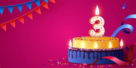 Birthday Cake 3 Year: Over 1,107 Royalty-Free Licensable Stock Vectors ...