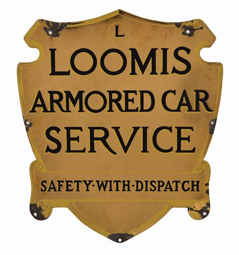 Lot Detail Rare And Unique Loomis Armored Car Service Die Cut Porcelain