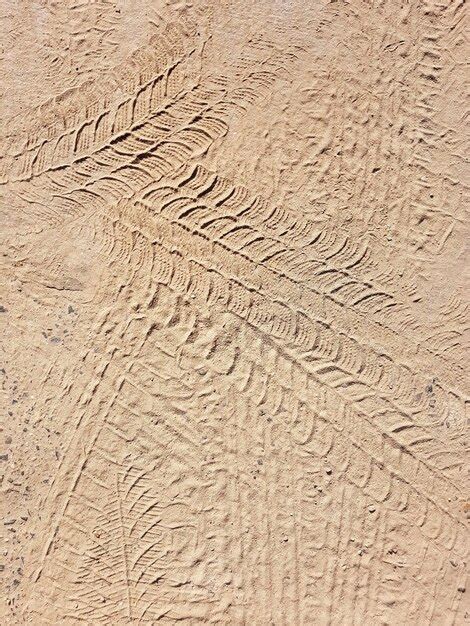 Premium Photo Full Frame Shot Of Tire Tracks On Sand