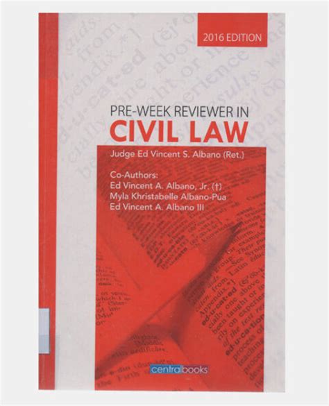 Pre Week Reviewer In Civil Law Library Lyceum Northwestern University