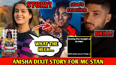 Mc Stan Insta Live Tonight Anisha Dixit Reel On Mc Stan Reply Ikka