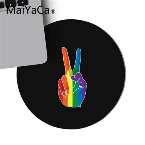 LGBT Gay Lesbian Pride Round Mouse Pad Various Designs Queerks