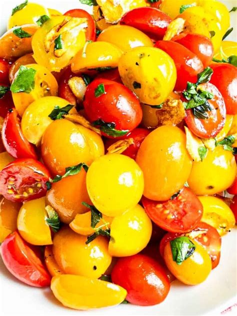 Marinated Cherry Tomato Salad Recipe Peel With Zeal