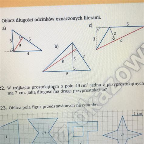 Oblicz D Ugo Ci Odcink W Oznaczonych Literami Brainly Pl