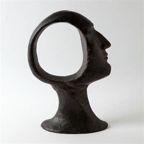 Large Hollow Head Woman In Bronze by Global Views | 1StopBedrooms