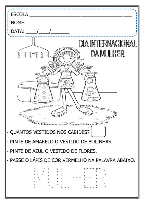 Educação Infantil Facil Atividades Dia Internacional Da Mulher