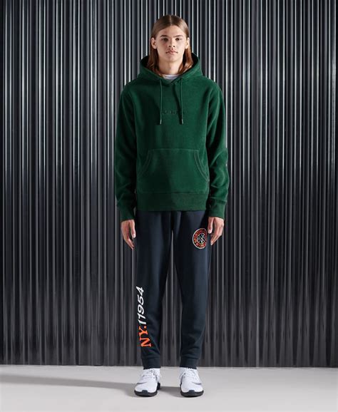 Mens - Polar Fleece Hoodie in Mid Pine | Superdry UK