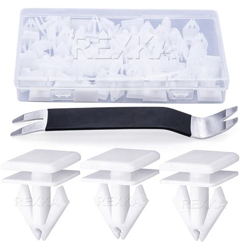 Amazon Rexka Pcs Rocker Panel Moulding Clips White Nylon