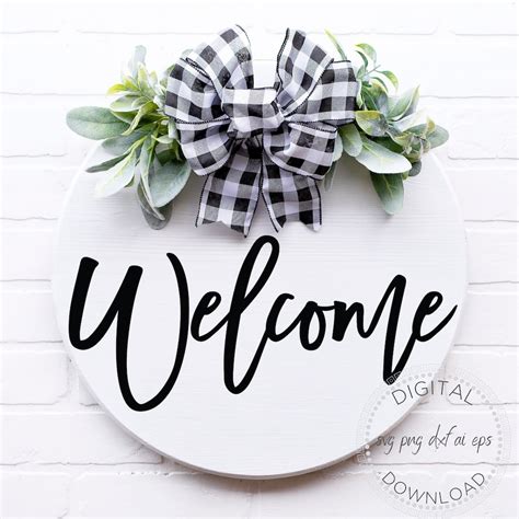 Welcome SVG Farmhouse Sign SVG Welcome Cut File Home Sign Decor - Etsy