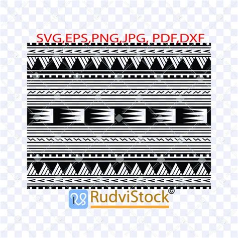 Polynesian Svg Samoan Svg Samoan Tribal Seamless Border Etsy