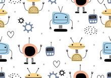 twin robots  stock photo public domain pictures